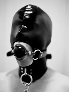 hooded, gagged and collared