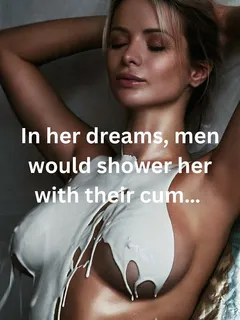 in her dreams, men would shower her with their cum...