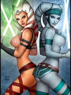 ahsoka and aayla’s big tits