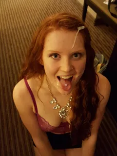 amateur redhead facial