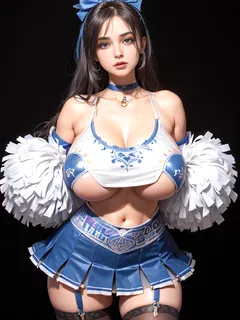 ai art | busty cheerleader 1