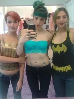 goth teens at the mall - cute gothy teenagers in skimpy clothes