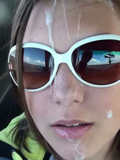 messy facial on my sexy teen face