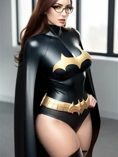 pretty lady bat woman cosplay...