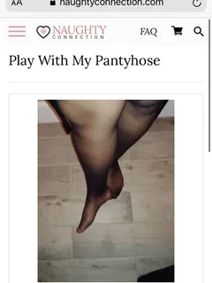 black pantyhose stocking feet and legs at naughty connection