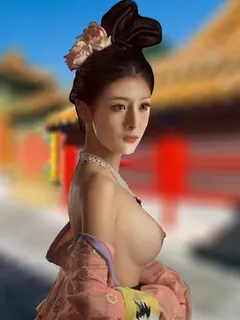 yangmi with the traditional clothing of the han chinese.