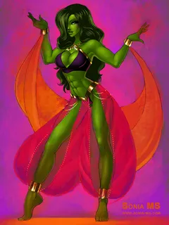 she-hulk belly dancing