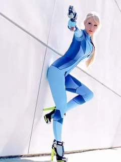 zero suit samus cosplay by raychul moore