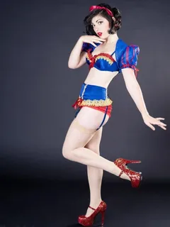 snow white heels and lingerie
