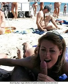 sucking cock on public beach