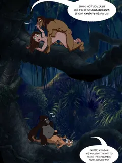 tarzan and jane and her dad and his mom and they lived happily ever after