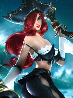 miss fortune posing.