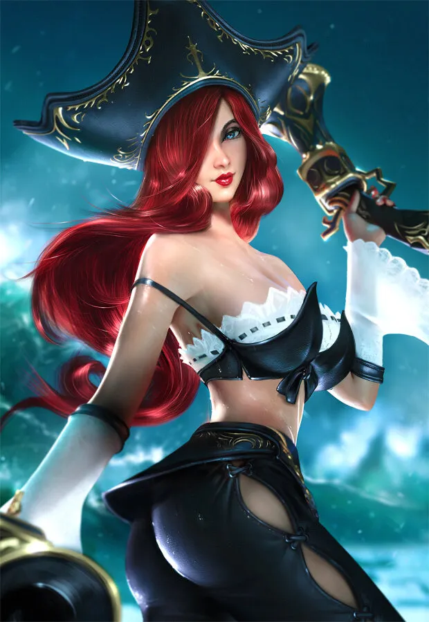 miss fortune posing.