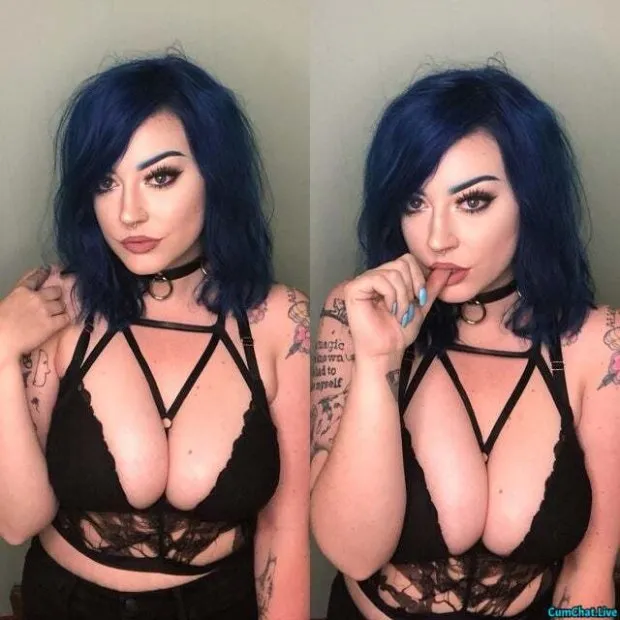 busty goth beauty