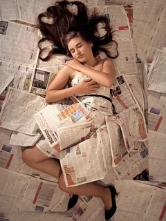 newspaper bed