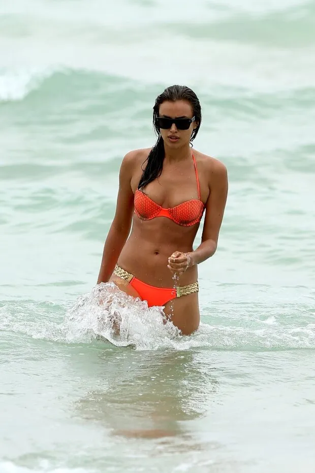 irina shayk tiny bikini candids in miami beach