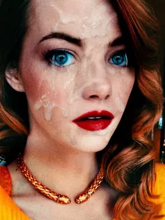 emma stone - cum facial