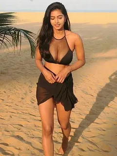 sexy indian babe at a beach