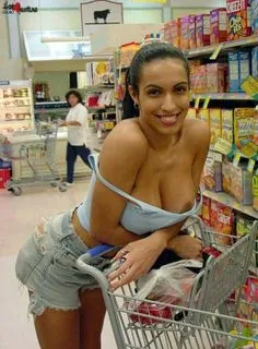 latina in supermarket