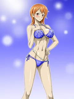 nami standing in bikini