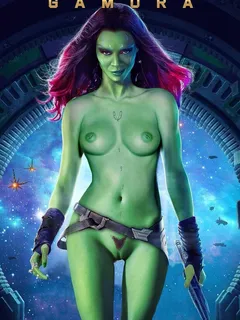 zoe saldana as gamora nude