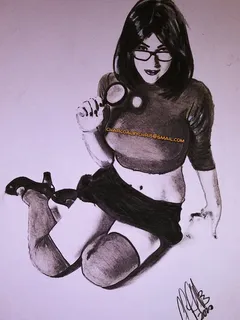 charcoal of sexy velma cosplay