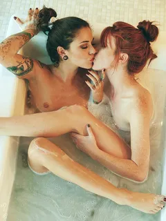 hot lesbians in bathtub