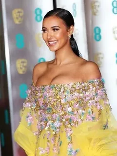 maya jama sexy cleavage at ee british academy film awards