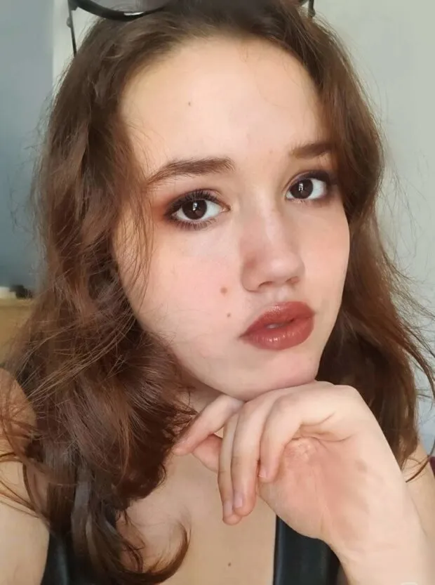 cute teen with little angel face