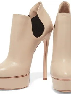 nude platform boots chelsea stiletto heel ankle boots