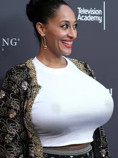 sexy milf tracee ellis ross showing off her new, giant fake tits, ready to start her porn career!