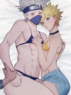 kakashi and naruto stuck in femboi mode