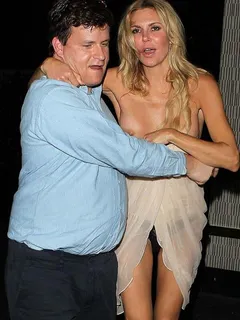 drunk brandi glanville flashes nipslip and upskirt