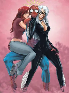 spiderman maryjane and blackcat