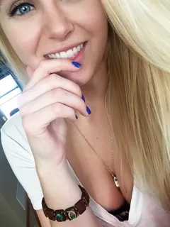 lovely innocent teen with nice cleavage