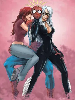 spiderman maryjane and blackcat