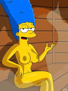 marge simpson in sauna