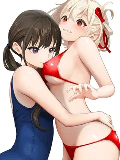 takina not letting chisato go by gibunギブン lycoris recoil