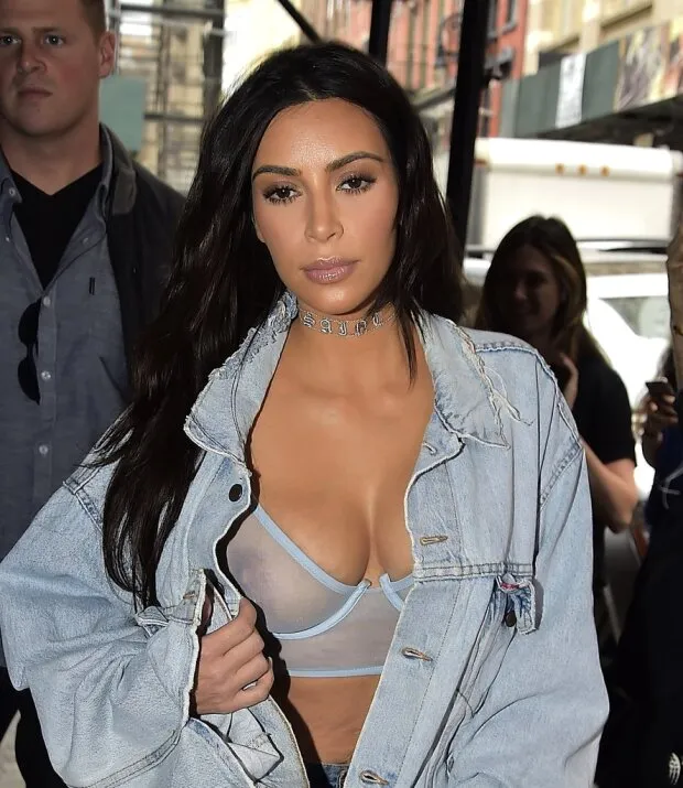 kim k see through nips