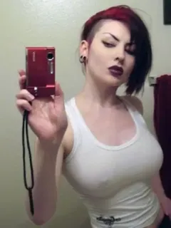 busty goth slut selfie