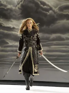 keira knightley: jian in right hand, 1796 sabre in the left