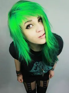 green hair