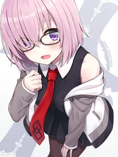 mash kyrielight uniform and glasses (マシュ・キリエライト)