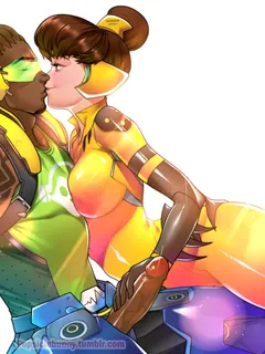 d.va and lucio - popsiclebunny - overwatch