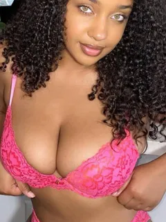 corie in her pink bra and panties