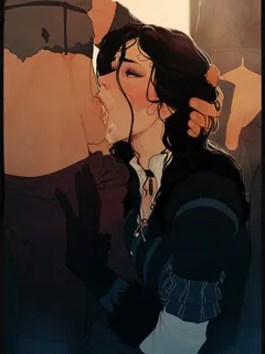 the witcher fucks yennefer in the mouth