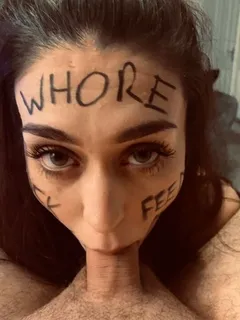 body writing blowjob whore