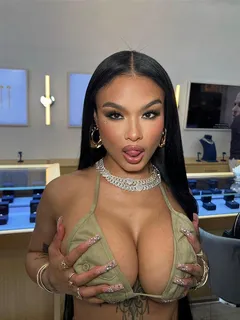 india westbrooks cupping her breasts