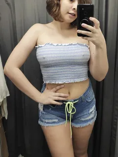 poking out in the dressing room