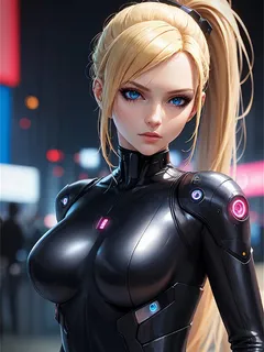 sarah series android cyberpunk portrait/selfie - hentai - ecchi - nsfw- sfw - big breasts - big tits